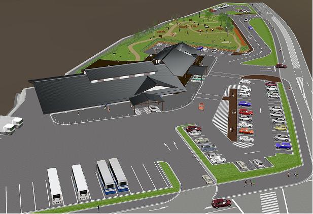 道の駅 なかつの完成予想図（中津市のウェブサイトより）