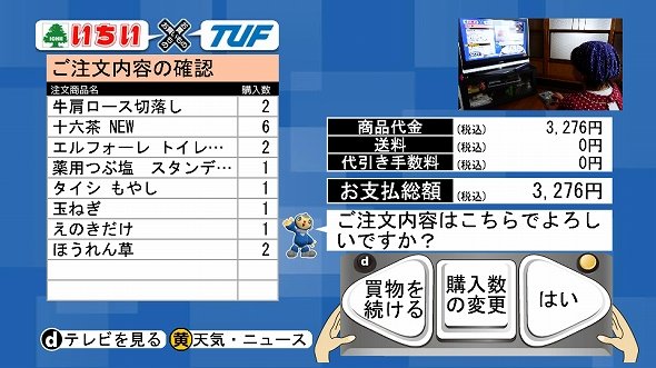 お買いもの画面サンプル