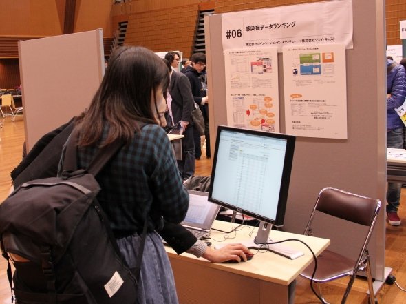 ジェイ・キャストとIIJ-IIブースの様子