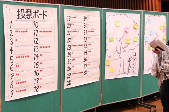 投票ブースの模様