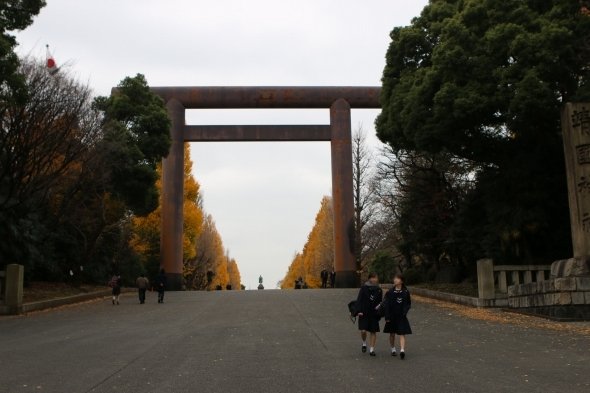 冬のある日の靖国神社