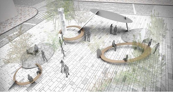 最優秀賞「Lean on Nature」(画像提供:神戸市住宅都市局都心三宮再整備課)