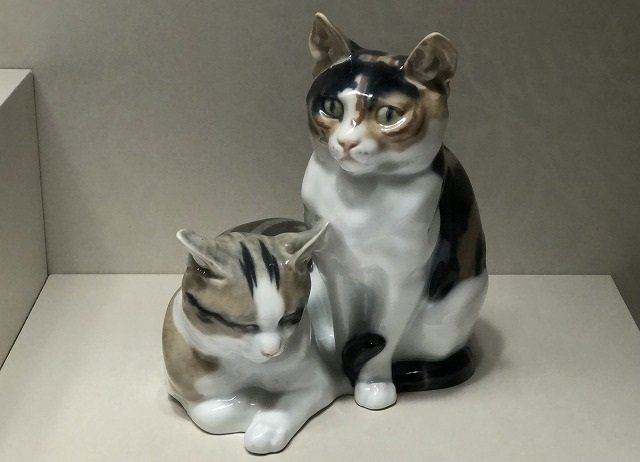 「二匹の猫」　オットー・ピルツ　1934-1940年頃　個人蔵