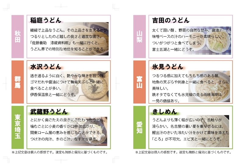 全国うどんリスト①　ブーバチカ（＠Lechka_ru）さんのツイートより