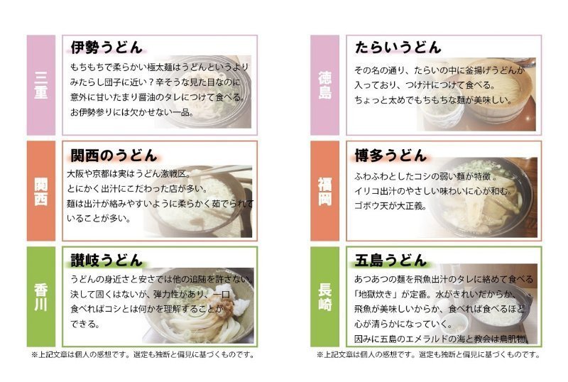 全国うどんリスト②　ブーバチカ（＠Lechka_ru）さんのツイートより