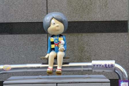 水木しげる先生の亡くなった2015年11月30日の天神通り。編集部撮影（以下同じ）