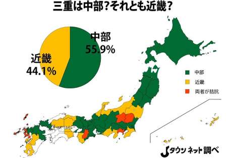 投票のない地域には白を配色