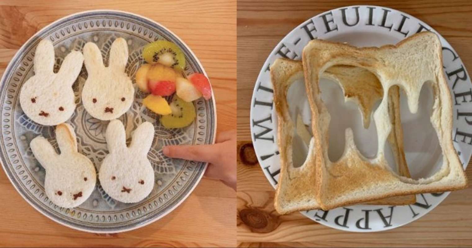 息子のトーストはかわいいミッフィー 一方 母は 親あるある な朝食の光景に愛を感じる 全文表示 Jタウンネット