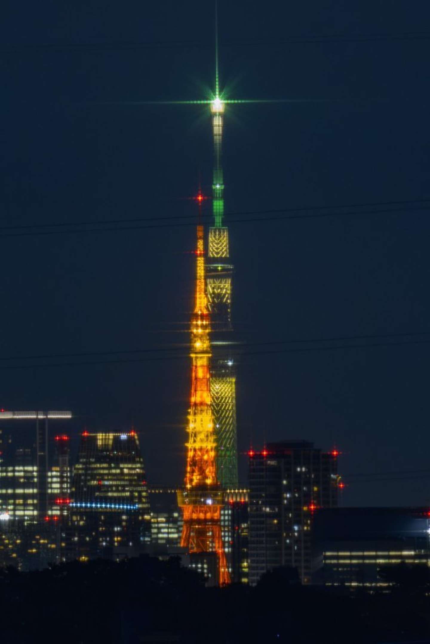 東京のシンボルが寄り添う（画像提供：ポムの蒼。(ポムノアオ)(＠pomu_iyashi)さん）