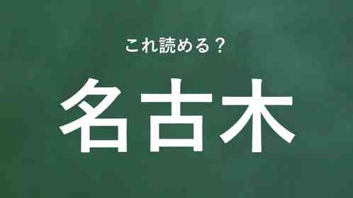「名古木」←この地名なんて読む?