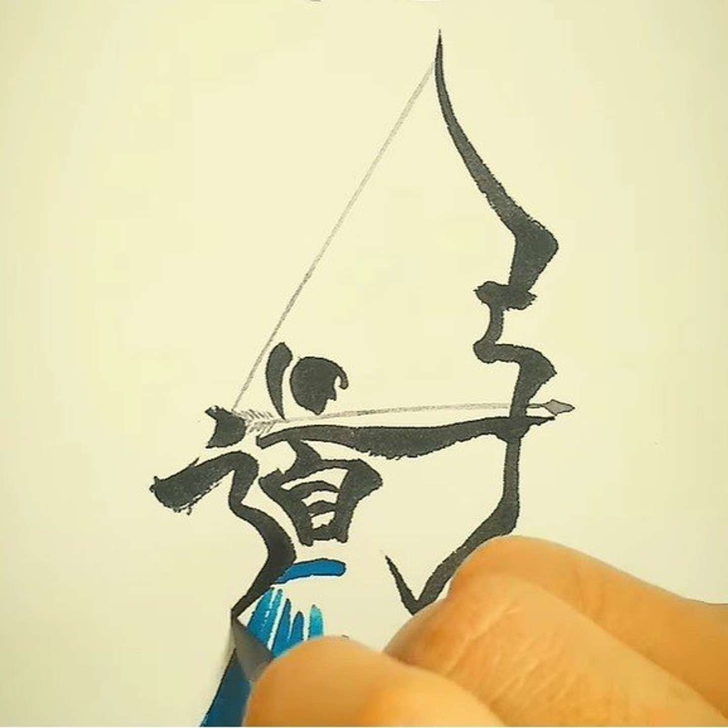 どんどん文字になっていく（画像は文字郎さんのInstagramより、編集部でトリミング）