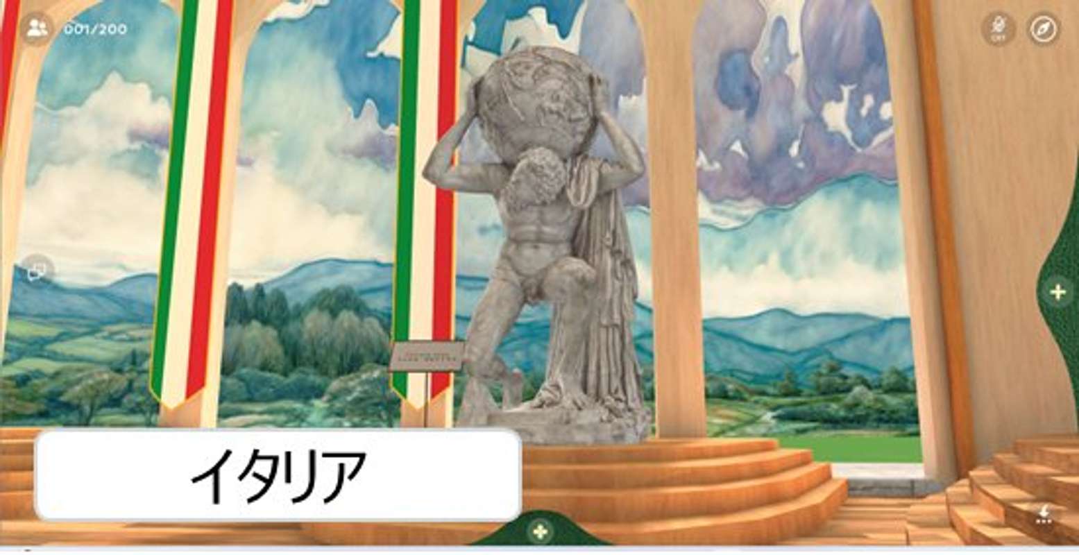 バーチャル空間でパビリオンを体験（画像はプレスリリースより）