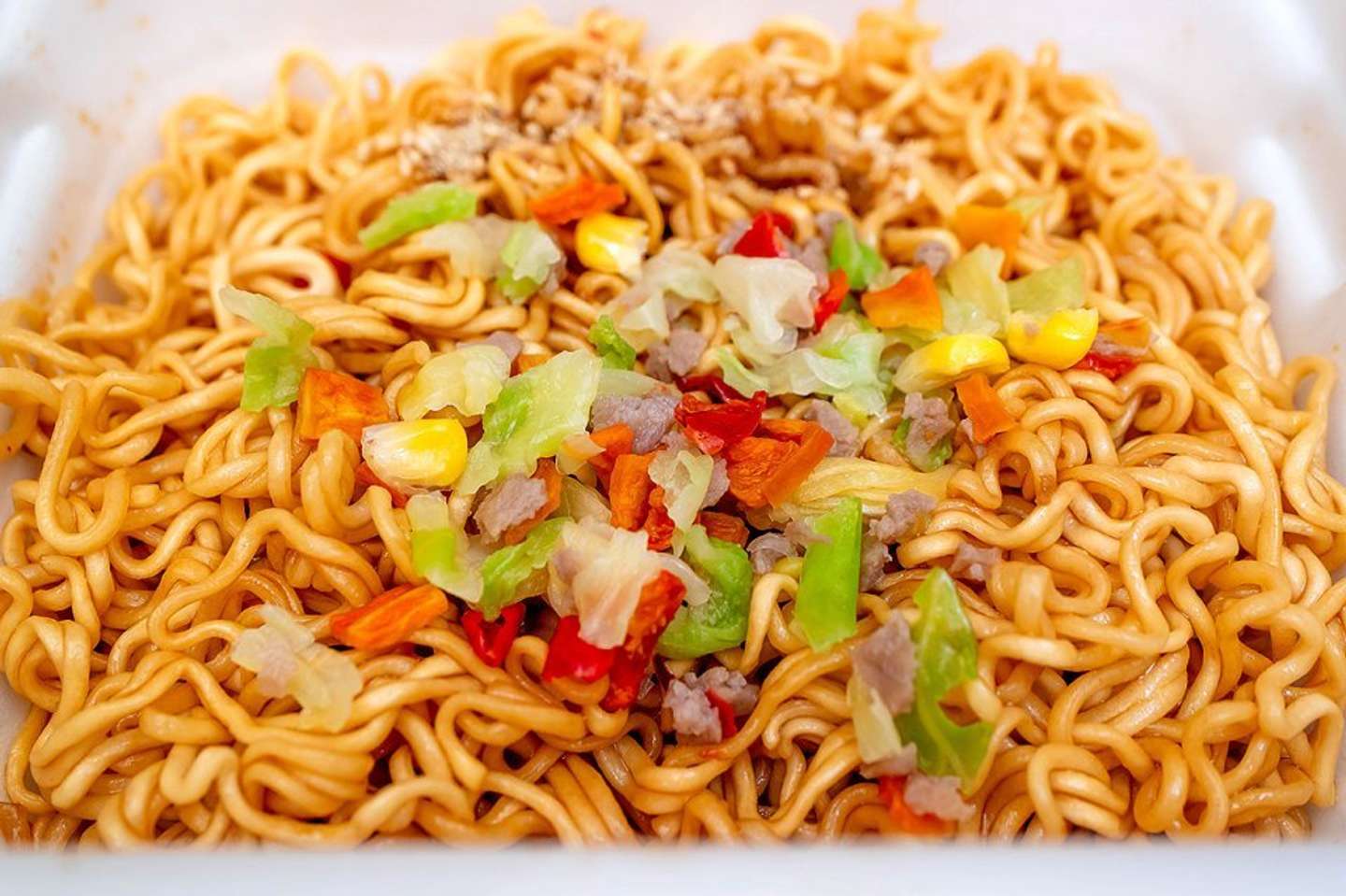 「やきそば弁当 5種の具材入り中華風醤油味」完成