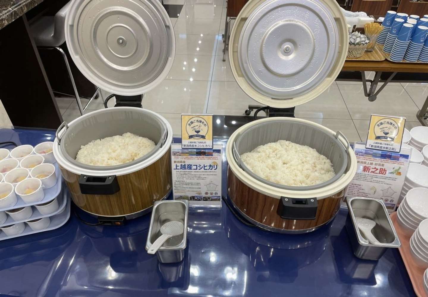 東横INN上越妙高駅西口の「白米の食べ比べ」（画像提供：東横イン）