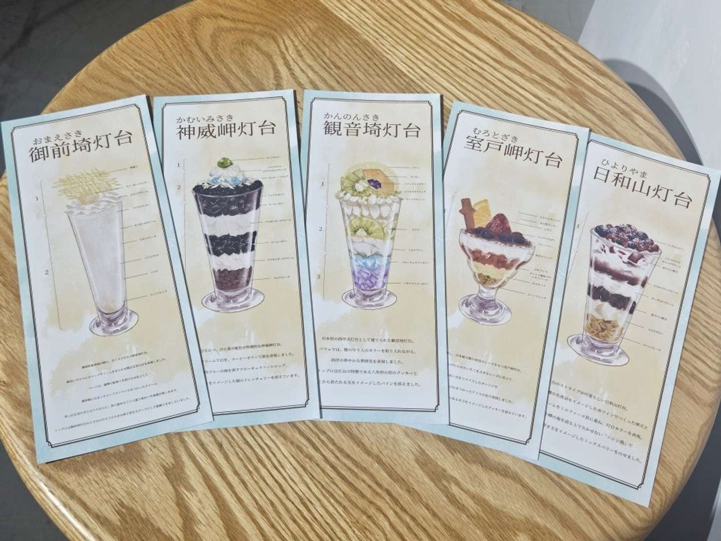 頼んだパフェの詳細ももらえる（画像は編集部撮影）