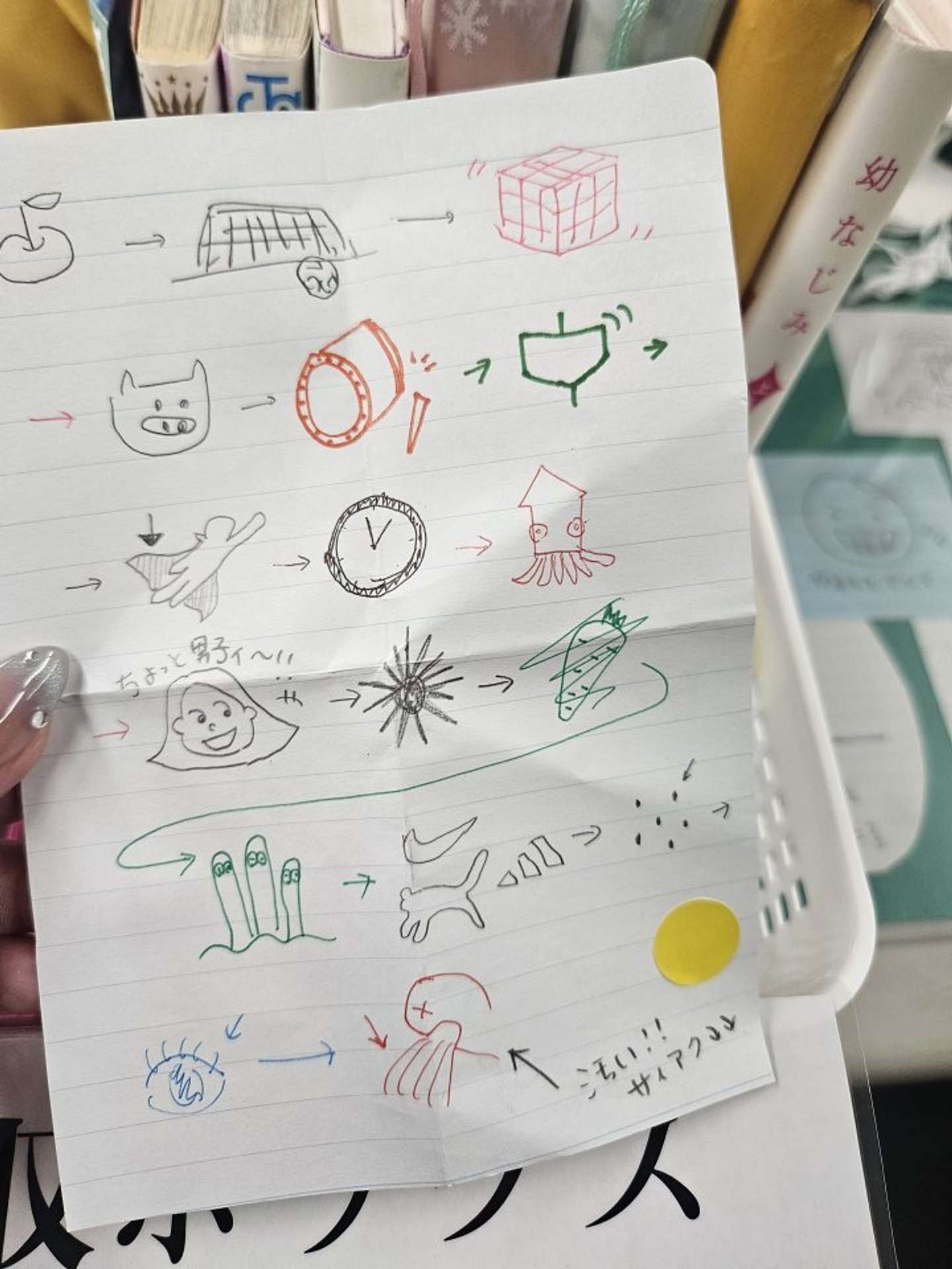 絵しりとり、なつかしい