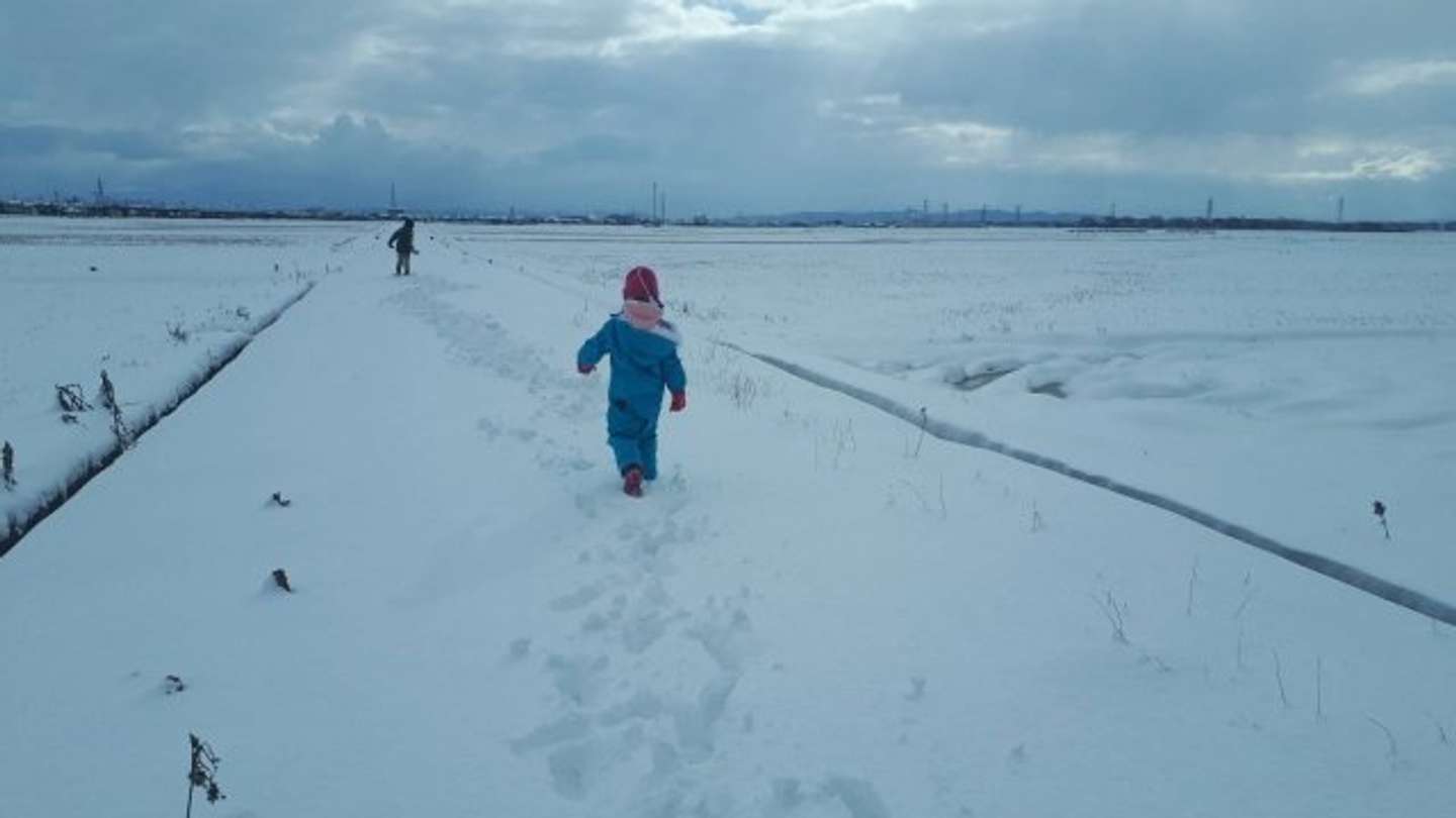 幼い兄弟が雪の中でふたり（画像はphotoAC）