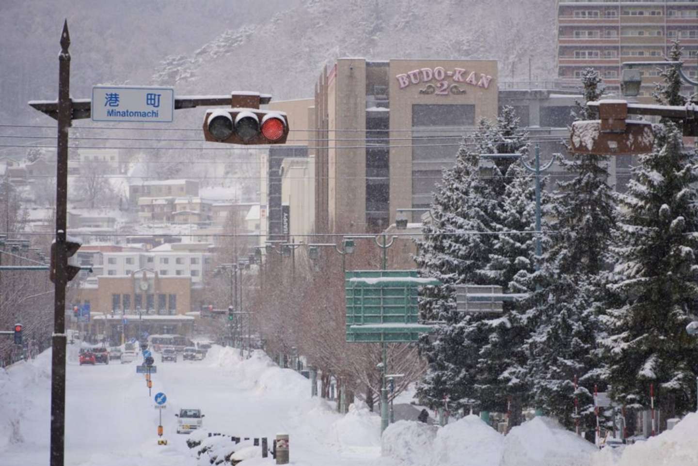 13日朝の町の様子（画像提供：小樽観光協会）