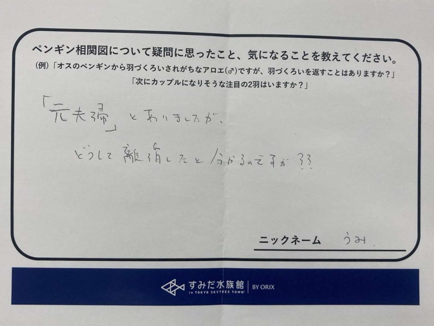 3.1万いいねを集めて大きな話題に（画像はすみだ水族館公式Xアカウントより）