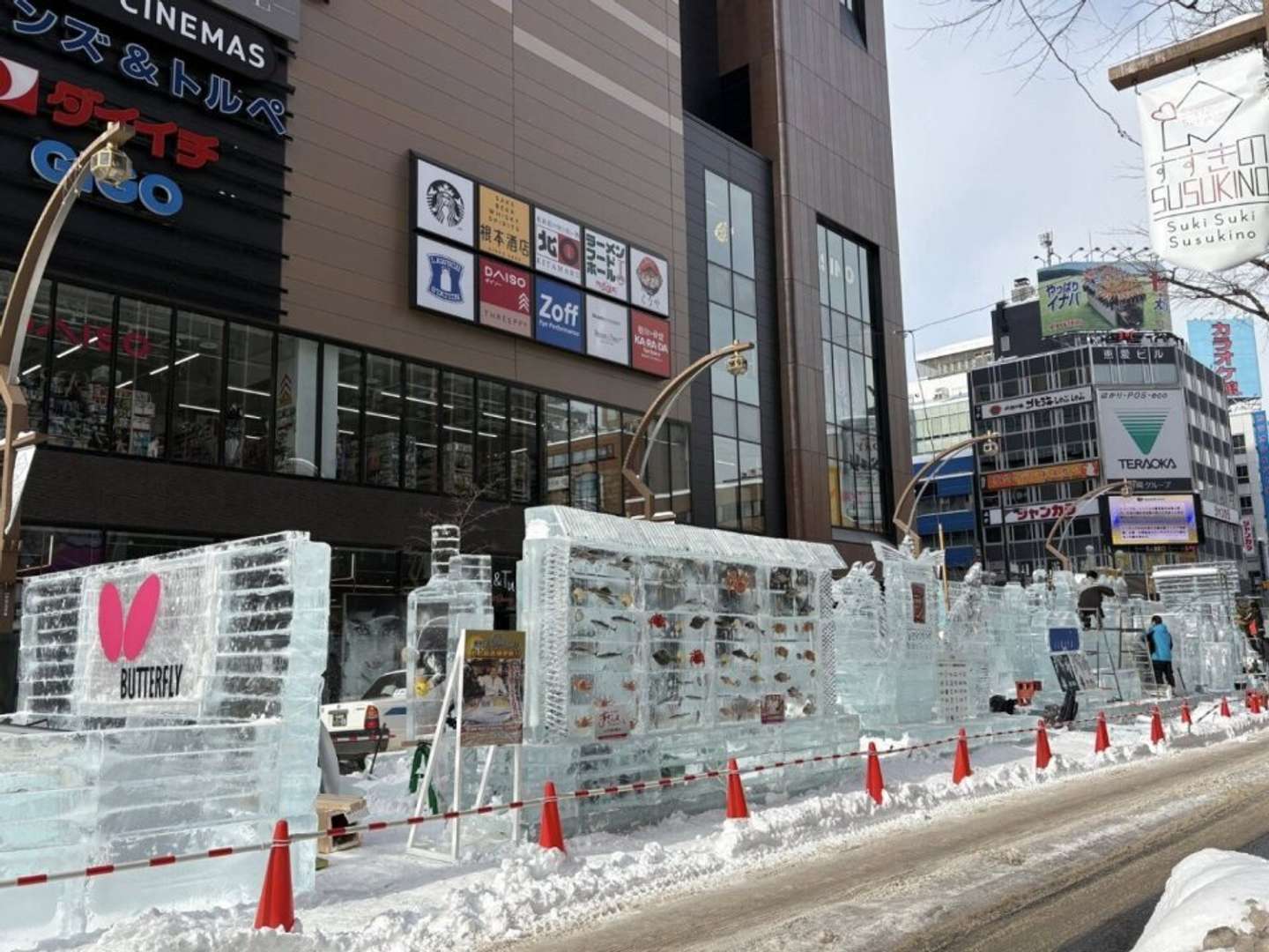 雪まつり開催前の現地（画像はすすきの観光協会公式Facebookより）