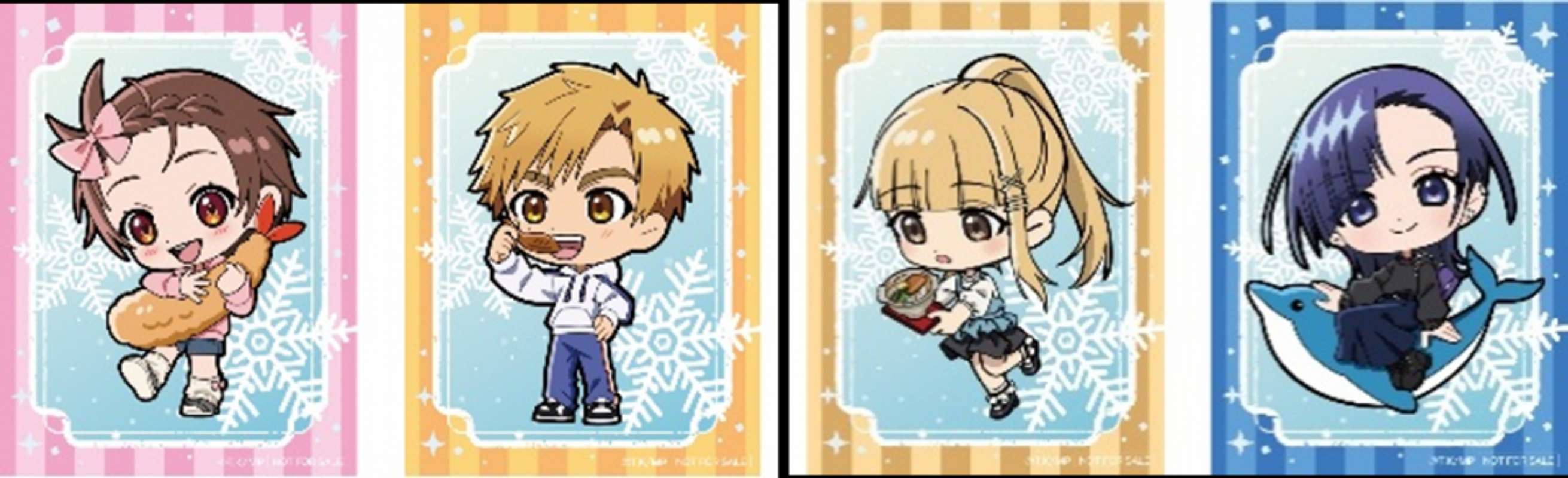 第1弾　ステッカー(全4種) ※ランダム配布（ららぽーと名古屋みなとアクルス×アニメ『メダリスト』画像はプレスリリースより）