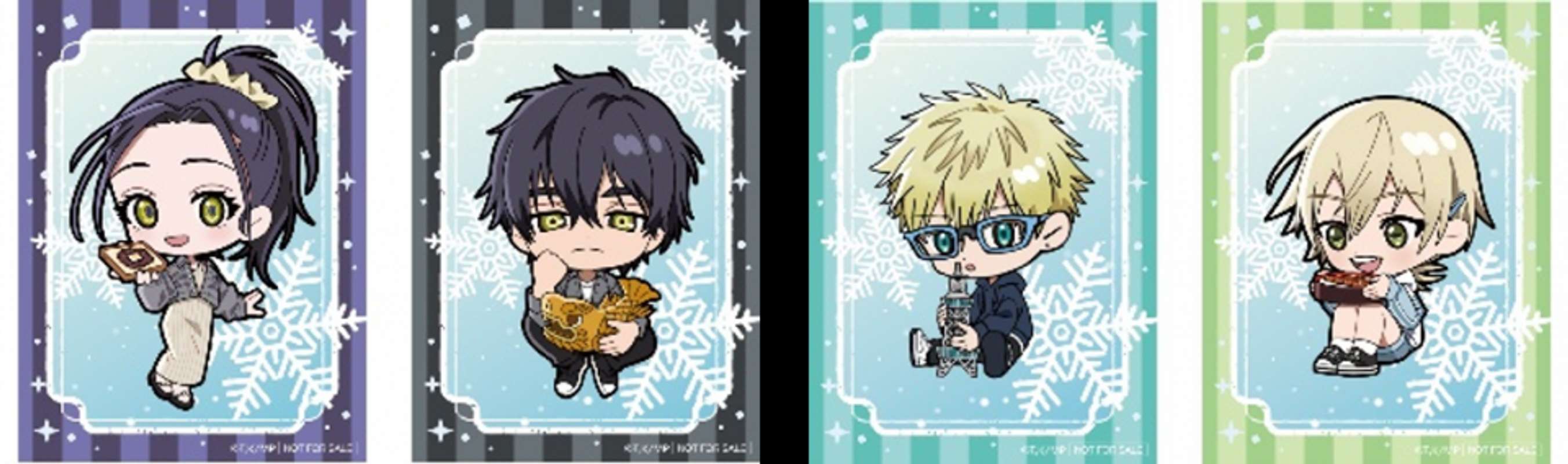 第2弾　ステッカー(全4種) ※ランダム配布（ららぽーと名古屋みなとアクルス×アニメ『メダリスト』画像はプレスリリースより）