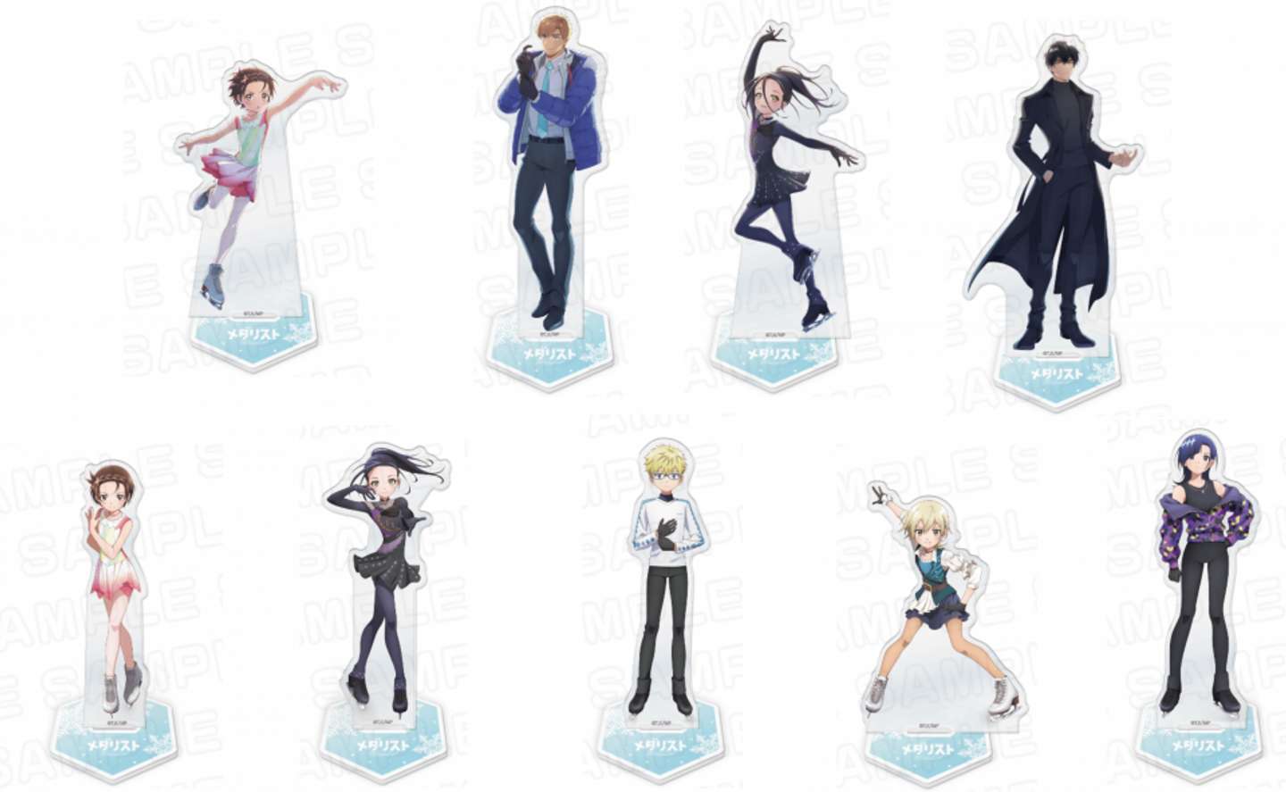 描き下ろしデザインと既存デザインを使用したアクリルスタンド　価格：各1,980円(税込)