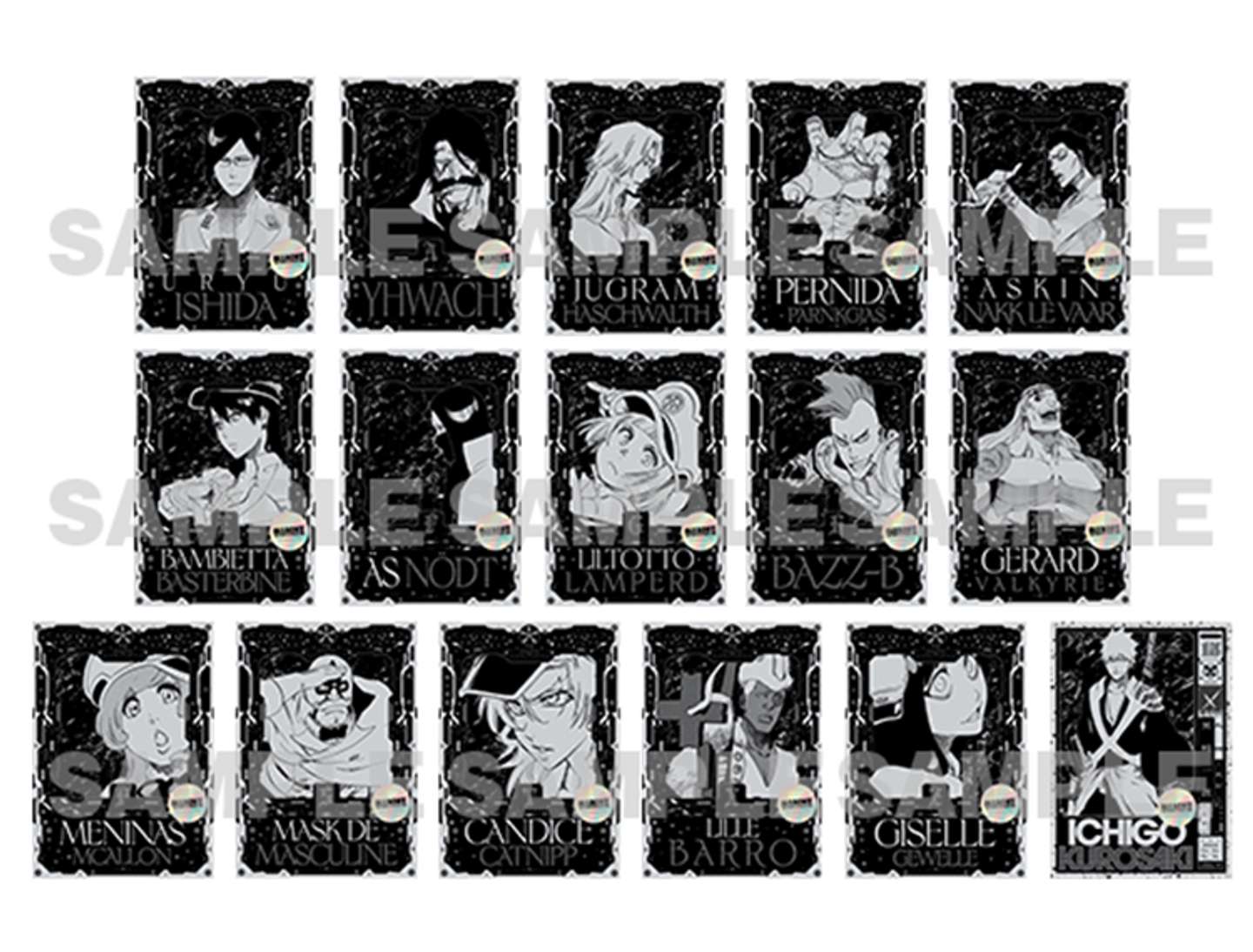 クリアカード（全16種）　主催：「BLEACH THE LOCUS OF BRAVEⅡ」京都会場実行委員会　（C)TITE KUBO／SHUEISHA　（C)久保帯人／集英社・ｄ ｅ ｎ ｔ ｓ ｕ・テレビ東京・ぴえろ