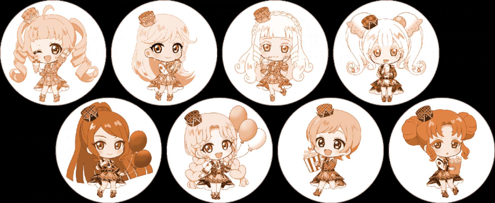 選べるキャラクターアートアイス（全8種）各900円 （C)TーARTS ／ syn Sophia ／ テレビ東京 ／ AP製作委員