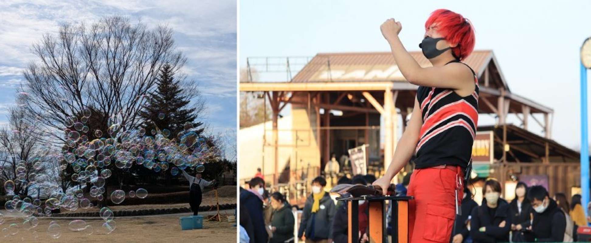 シャボン玉や大道芸のショーも（画像はプレスリリース）