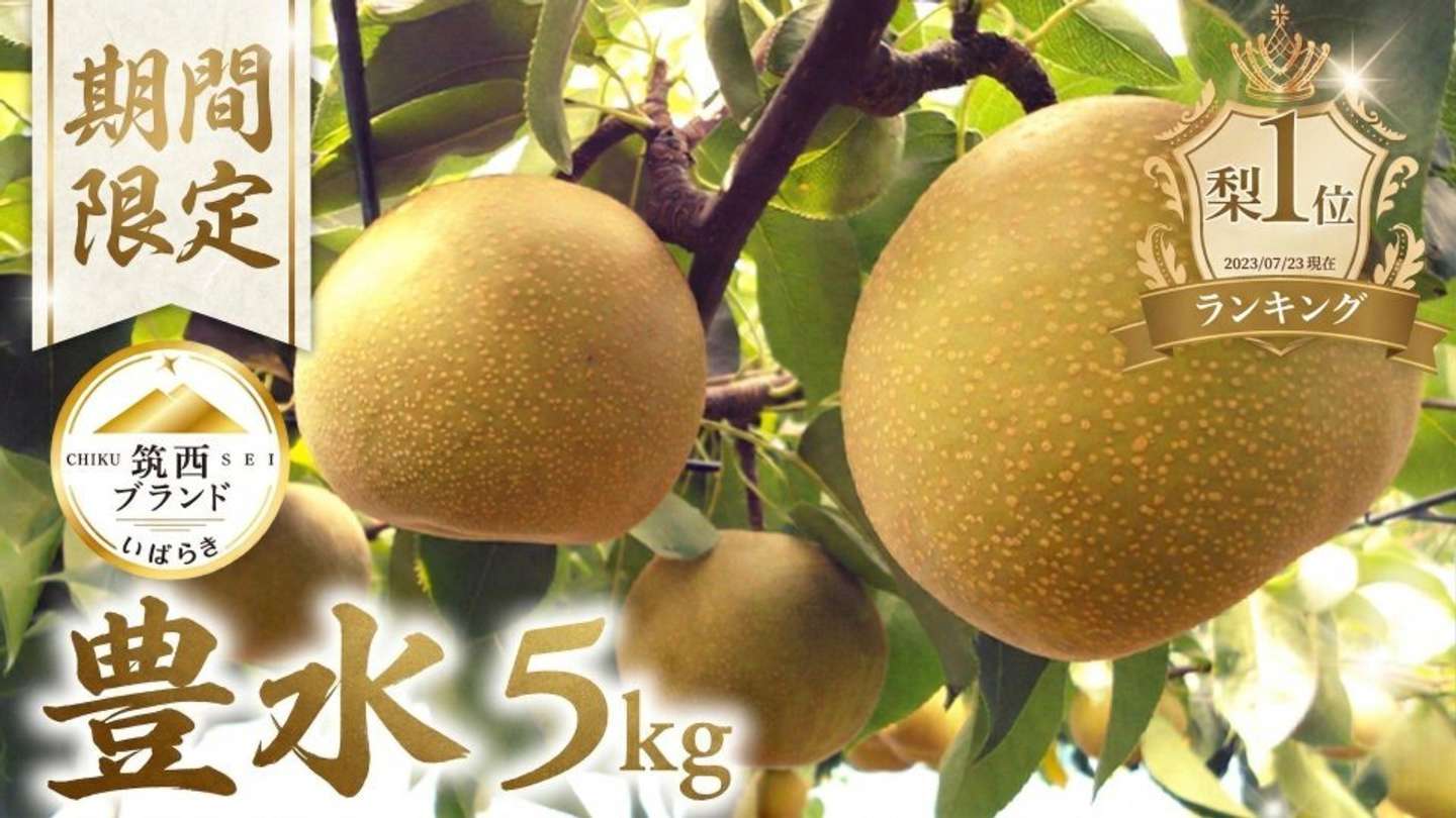 茨城県 筑西市「【 JA 北つくば 】 筑西ブランド 認証品 豊水 5kg」13000円（ふるさとチョイスより）