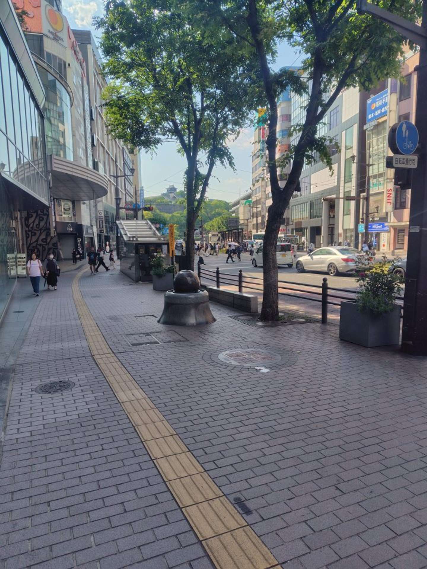 グラニットボール設置場所（画像提供：熊本市中央区土木センター）