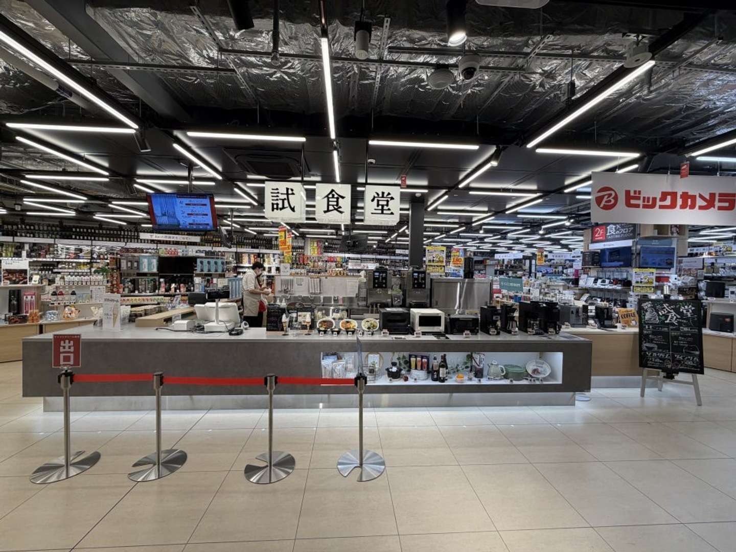 調理家電を試せるコーナー（記者撮影）