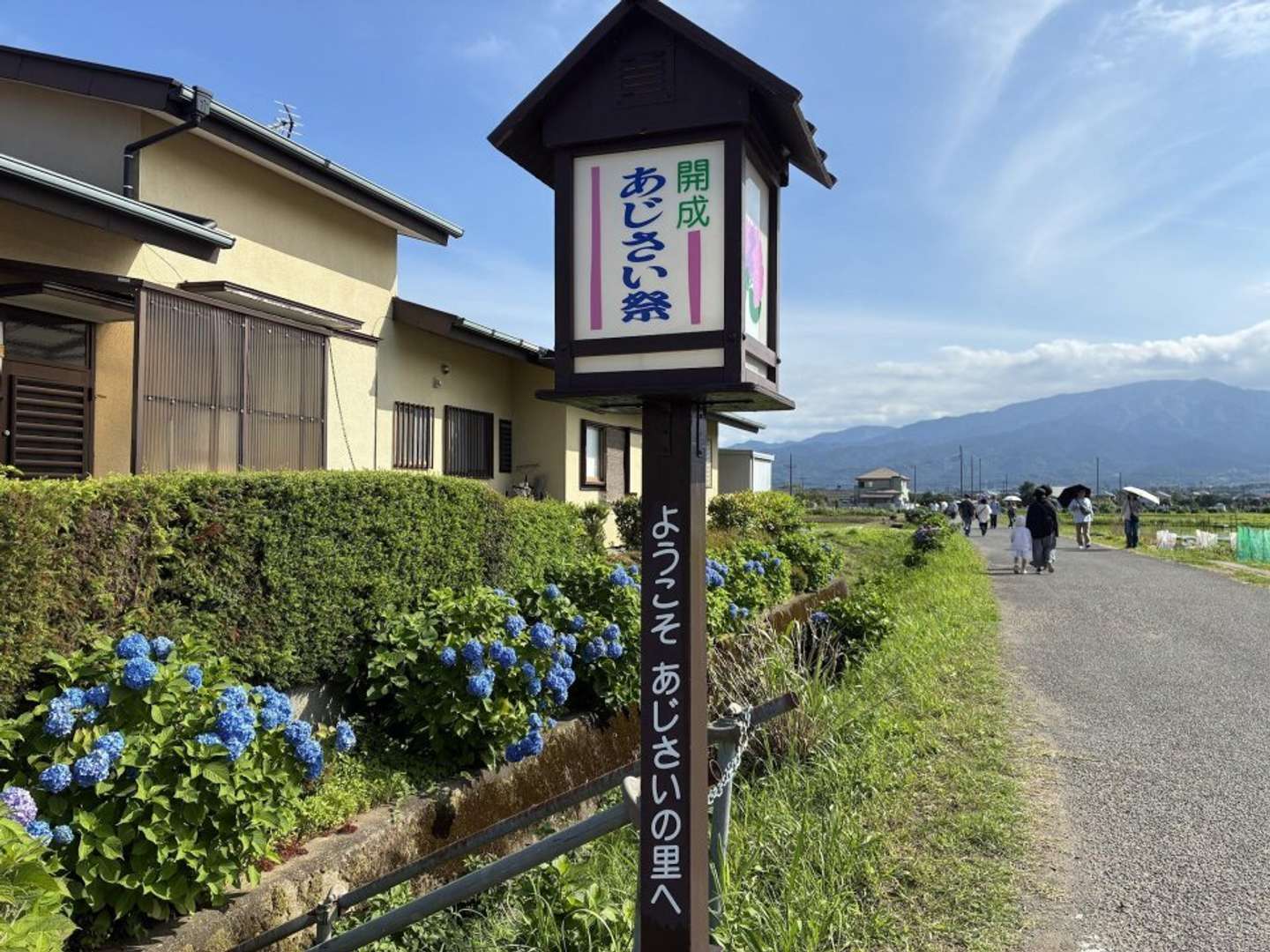 ようこそ「あじさいの里」へ 