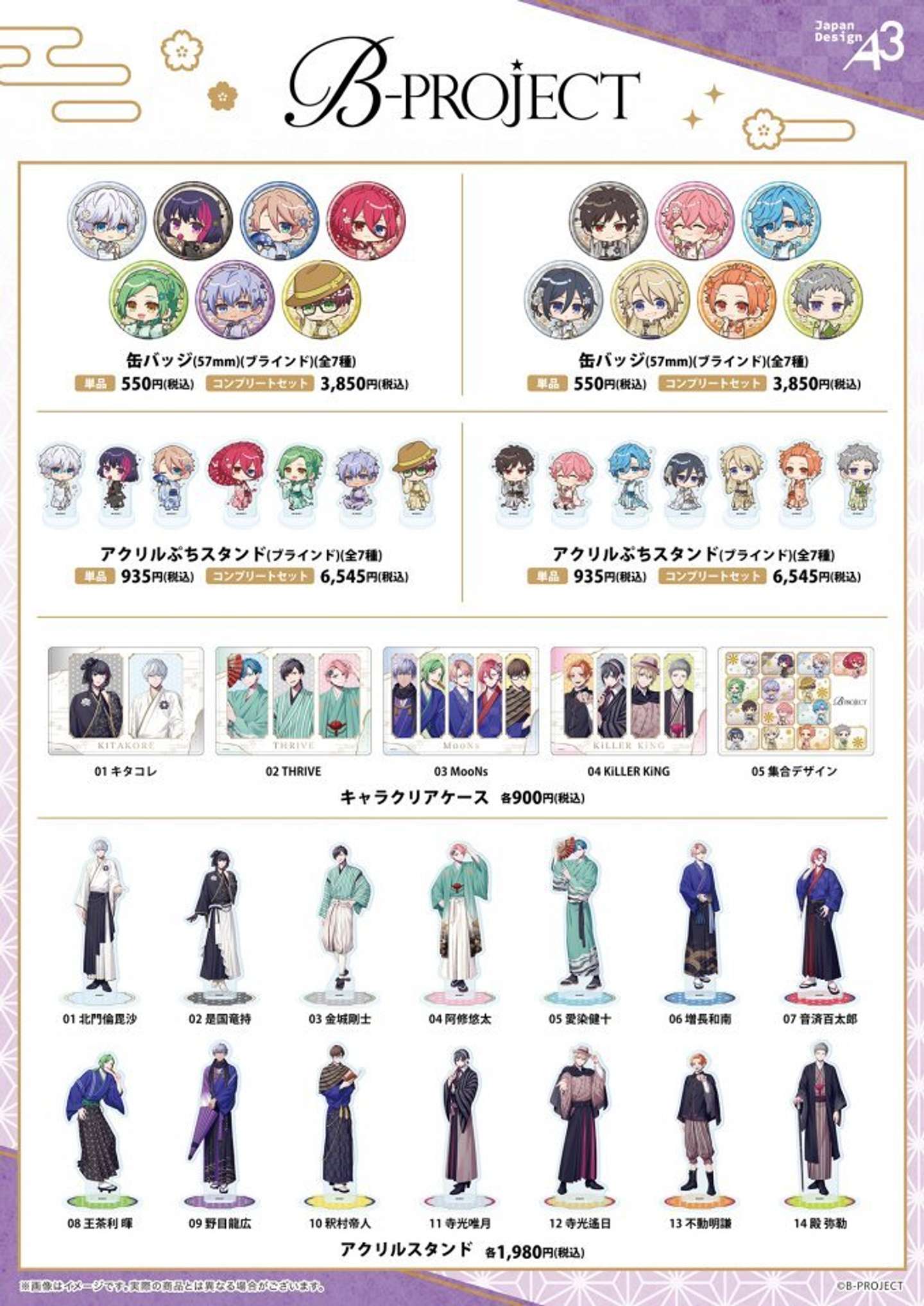 「Bプロメンバーと行く、京都・奈良めぐり」グッズ(C)B-PROJECT