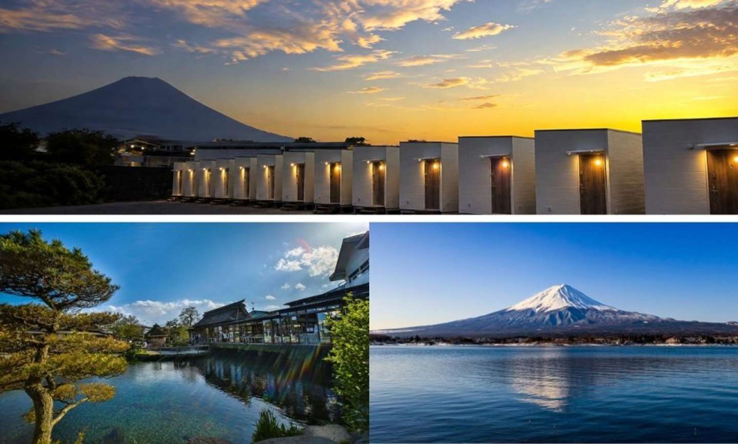 「Solana Smart INN 富士吉田」と、忍野八海・河口湖など周辺観光スポット（画像はプレスリリースより、以下同）
