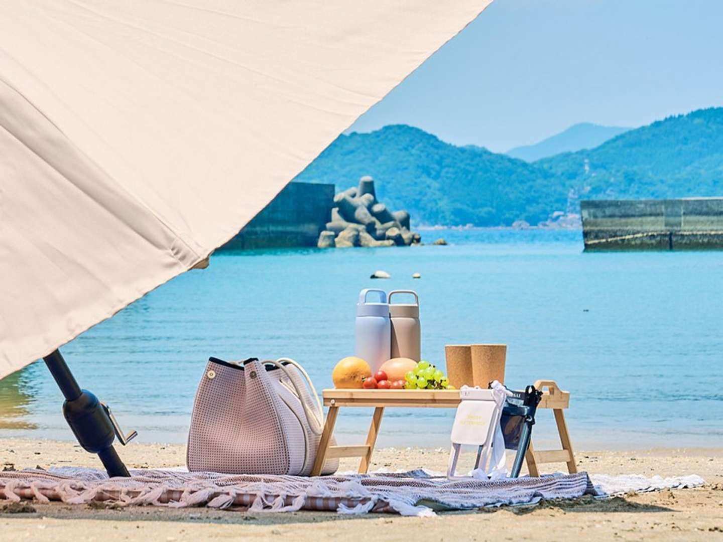 島のビーチでリトリートタイム